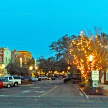 Twinkling Tree Lights Along Centre Street, Fernandina Beach, Florida (photo taken last year)