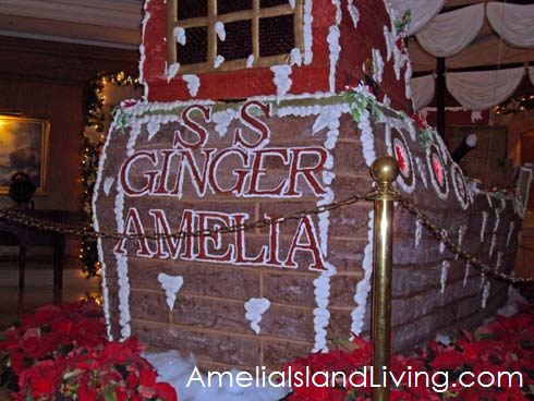 17-foot Gingerbread Pirate Ship at the Amelia Island Ritz-Carlton Hotel