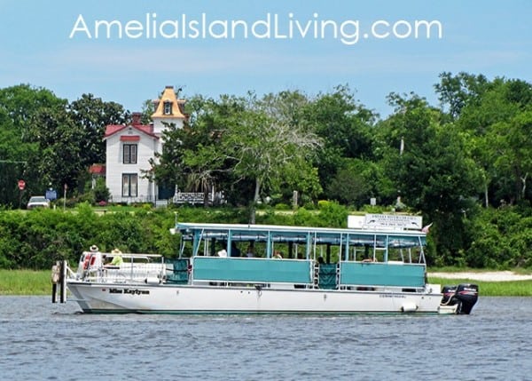 Amelia River Cruises passing by Old Town, Fernandina