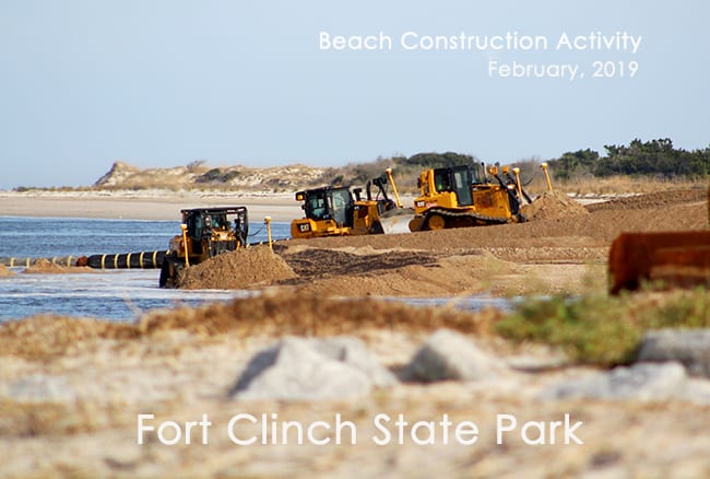 Fort Clinch State Park Beach Construction Activity