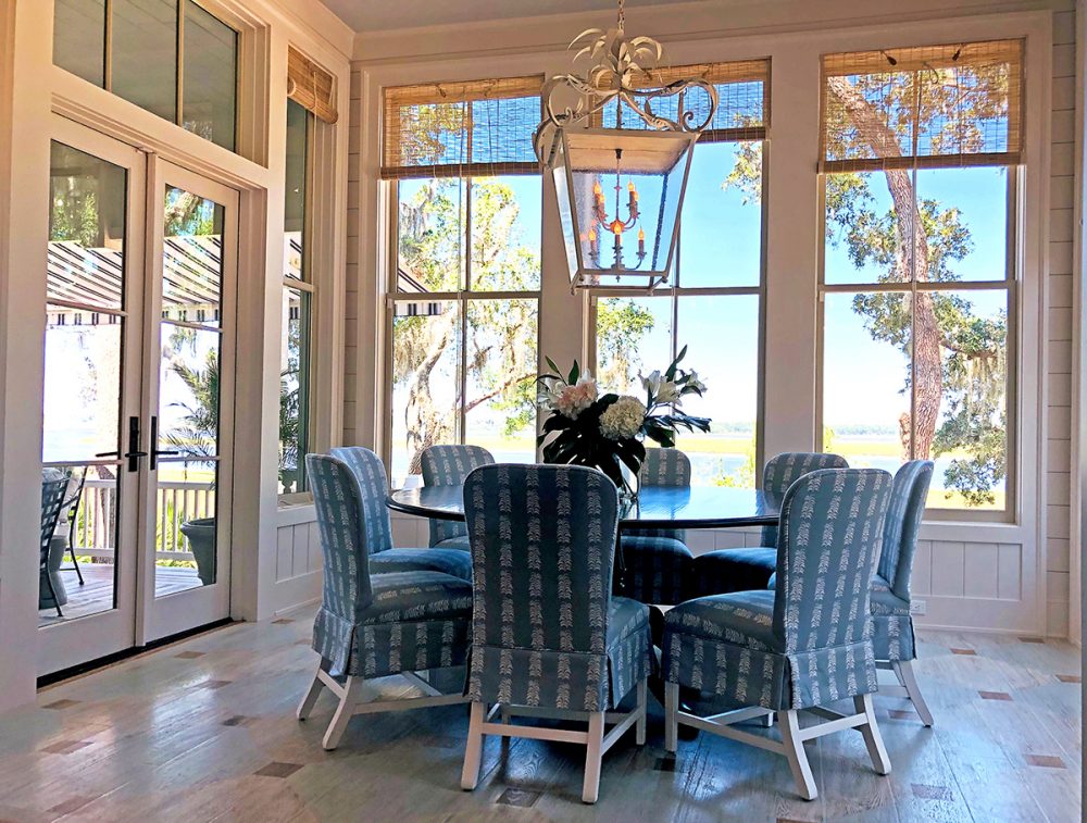 Dining Room Riverfront View, 2019 Idea House, Amelia Island Living, Crane Island