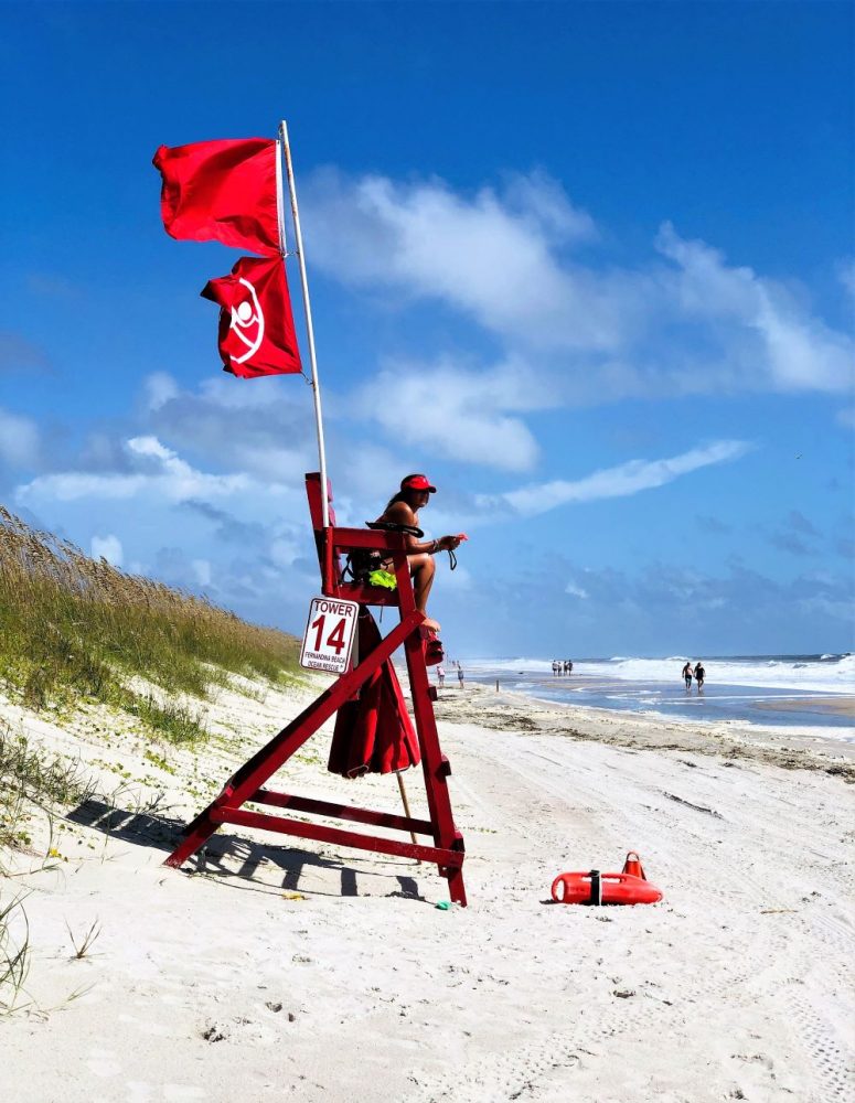 Double Red Flags, Amelia Island, Florida