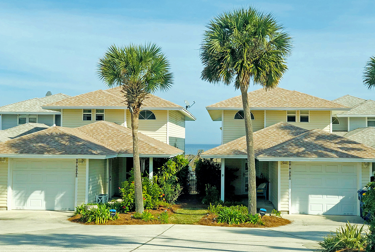 Safer At Home, Florida Emergency Executive Order COVID 19. Image, beach homes.