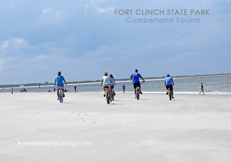 Riding Bikes On Beach, Fort Clinch State Park, Cumberland Sound