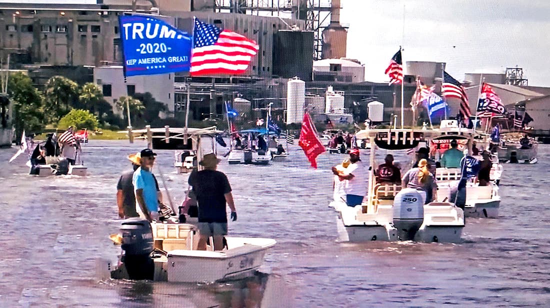 Trump boat parade, Fernandina Beach, Florida, Labor Day Weekend 2020