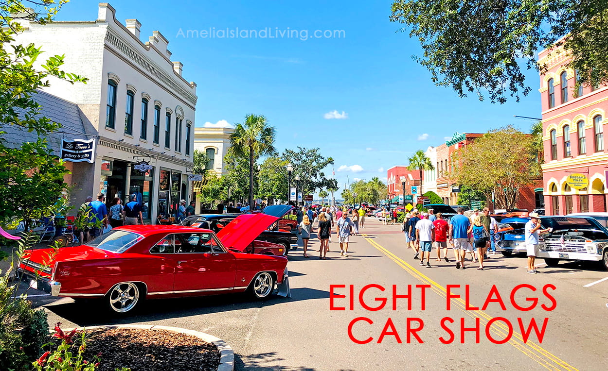 Amelia Cruizers 8 Flags Car Show, Centre Street, Fernandina Beach, Florida is happening October 16, 2021.