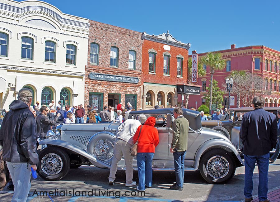 Concours d'Elegance Collector Cars On Display Downtown In Fernandina. Eight Flags Road Tour. Photo AmeliaIslandLiving.com