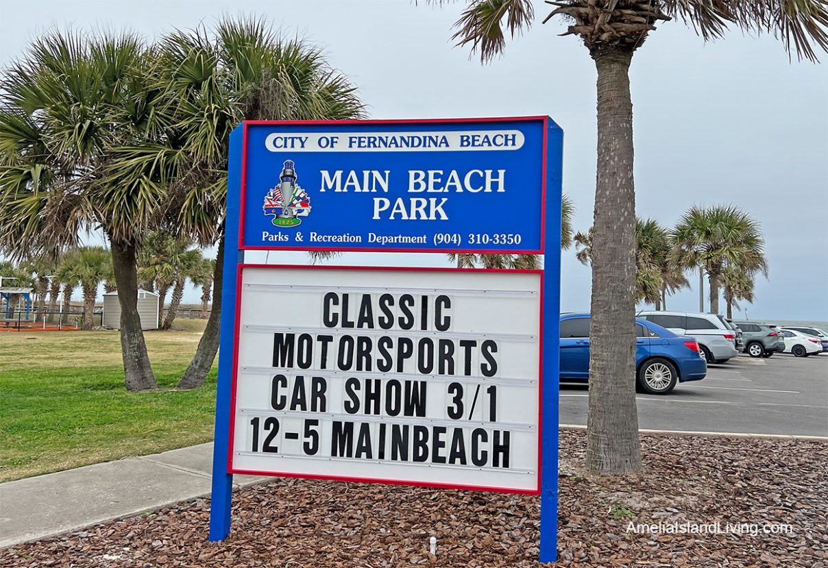 Classic Motorsports Car Show March 1, 2024 at Fernandina's Main Beach Park. (Photo by AmeliaIslandLiving.com)